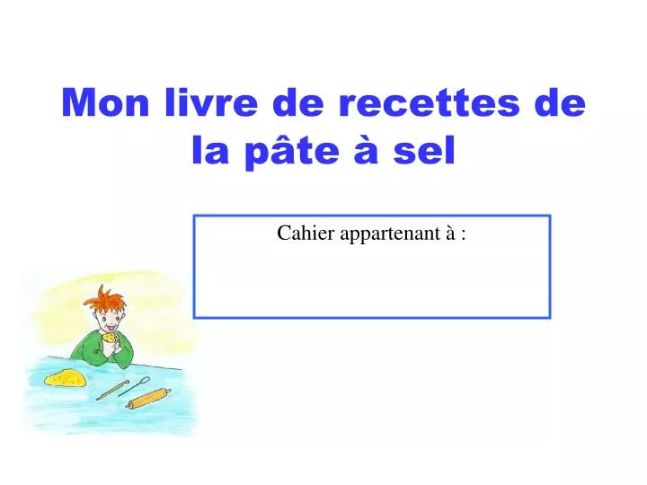 mon livre de recettes de la p te sel