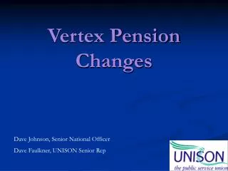 Vertex Pension Changes