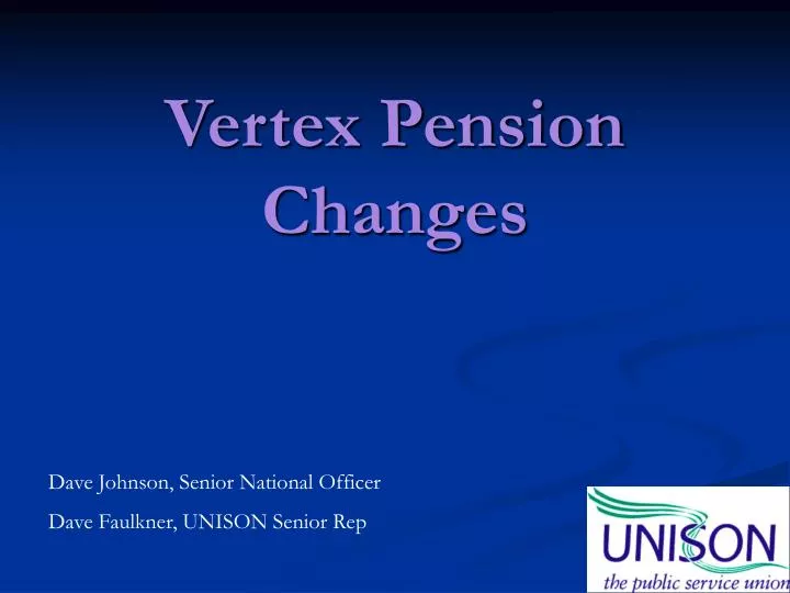 vertex pension changes