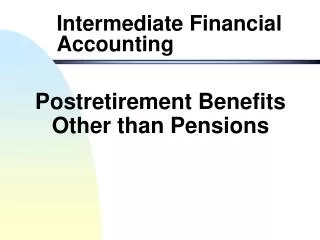 Intermediate Financial Accounting