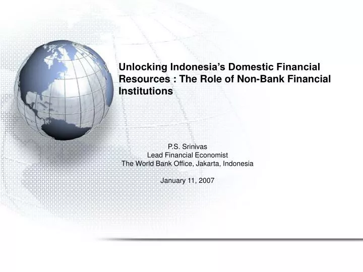 unlocking indonesia s domestic financial resources the role of non bank financial institutions