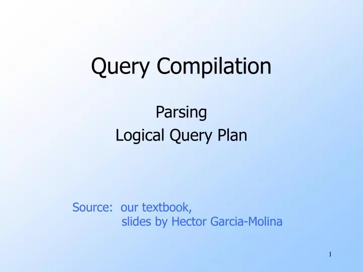 query compilation