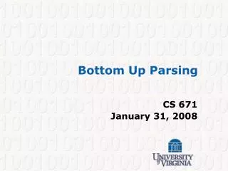 Bottom Up Parsing