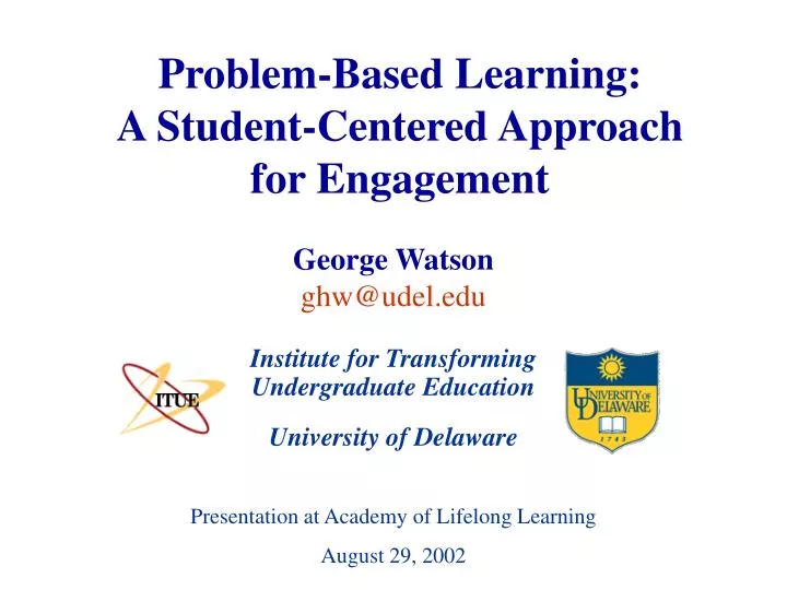 problem based learning a student centered approach for engagement