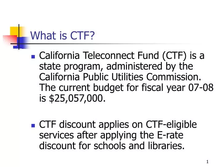 what is ctf
