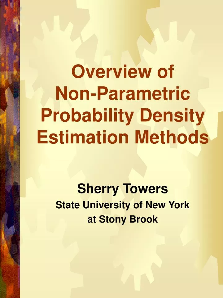 overview of non parametric probability density estimation methods