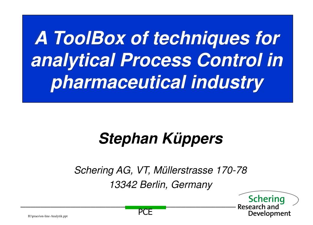 PPT - A ToolBox of techniques for analytical Process Control in ...