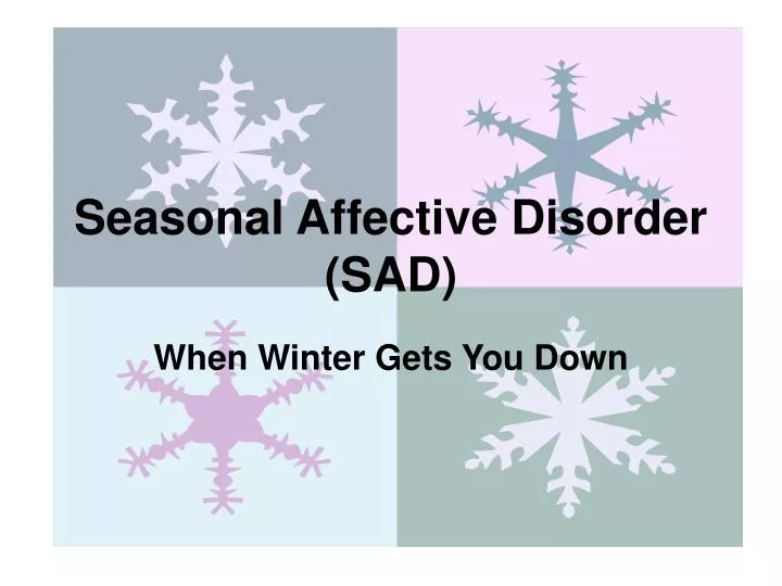 seasonal affective disorder sad