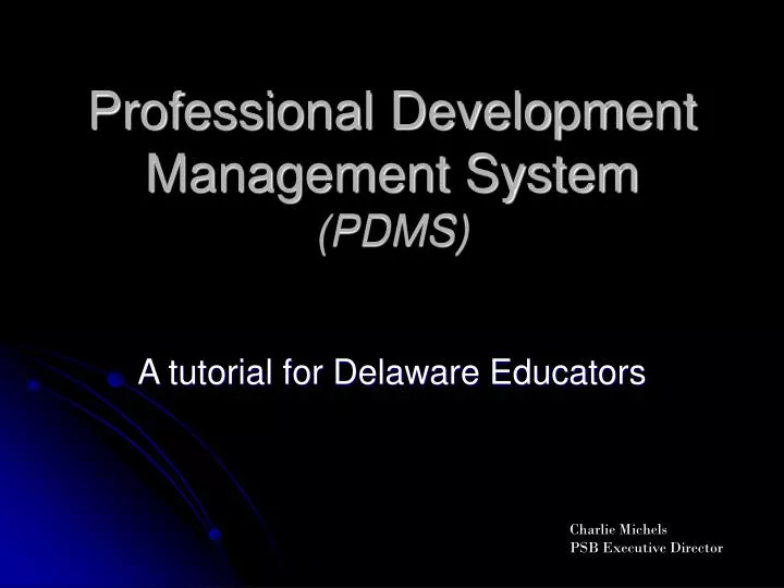 professional development management system pdms
