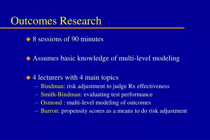 outcomes research