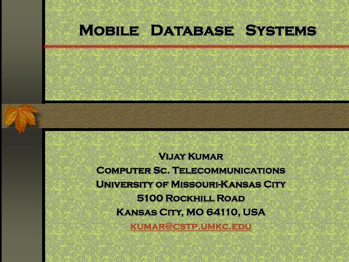 mobile database systems