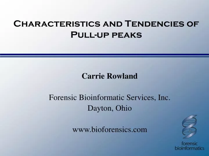 characteristics and tendencies of pull up peaks