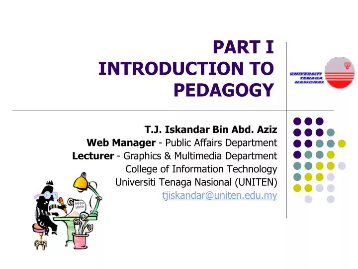 part i introduction to pedagogy