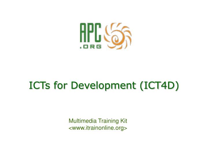 icts for development ict4d