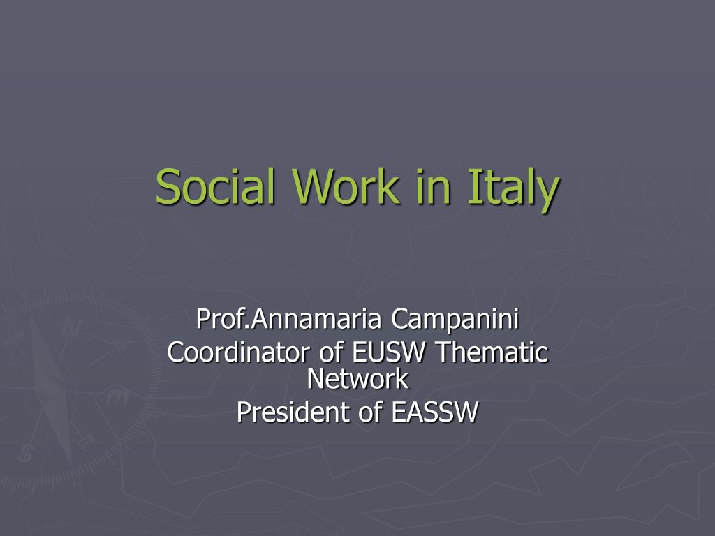 PPT - Social Work in Italy PowerPoint Presentation, free download - ID ...