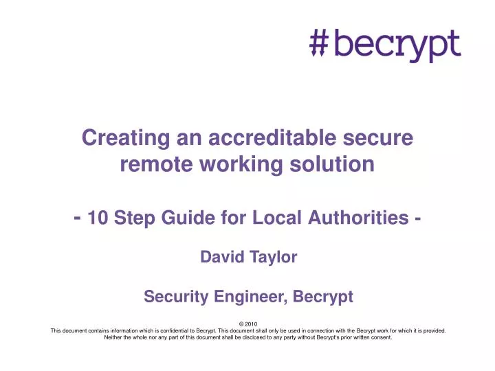 creating an accreditable secure remote working solution 10 step guide for local authorities