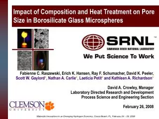 Impact of Composition and Heat Treatment on Pore Size in Borosilicate Glass Microspheres