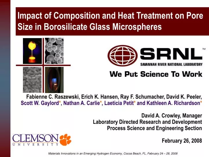 impact of composition and heat treatment on pore size in borosilicate glass microspheres