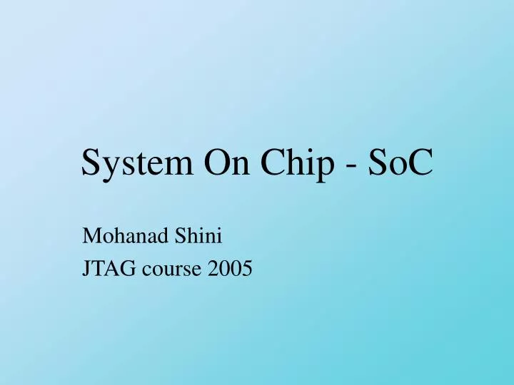 system on chip soc