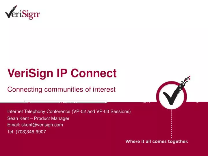 verisign ip connect connecting communities of interest