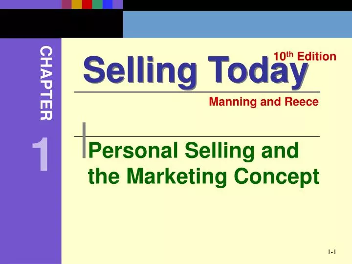 personal selling and the marketing concept