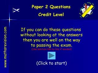 Paper 2 Questions Credit Level