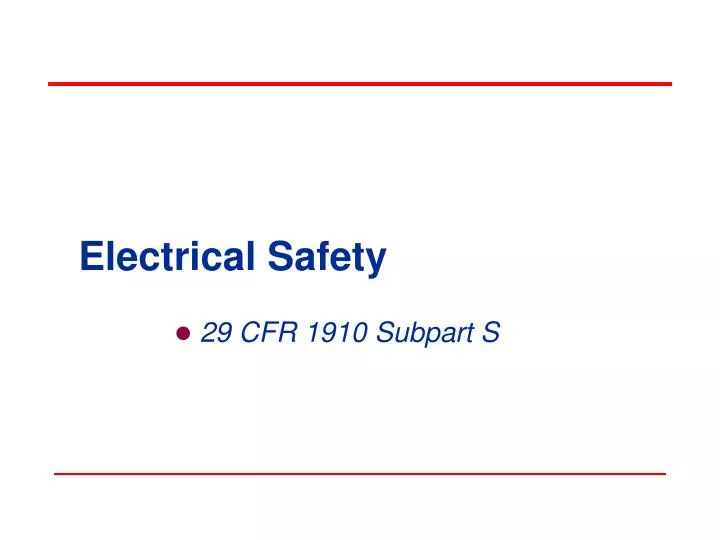 electrical safety