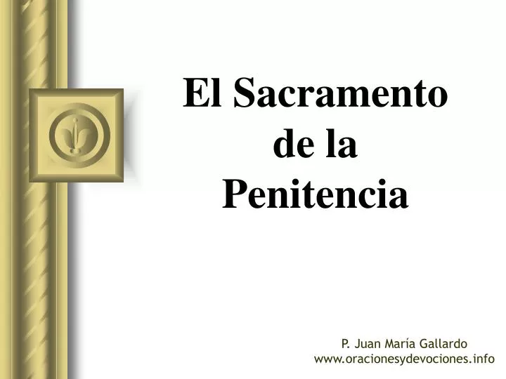 el sacramento de la penitencia