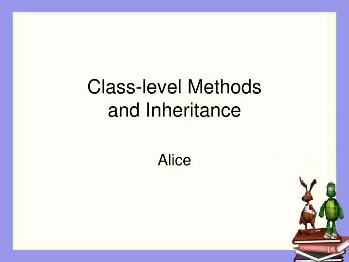 class level methods and inheritance