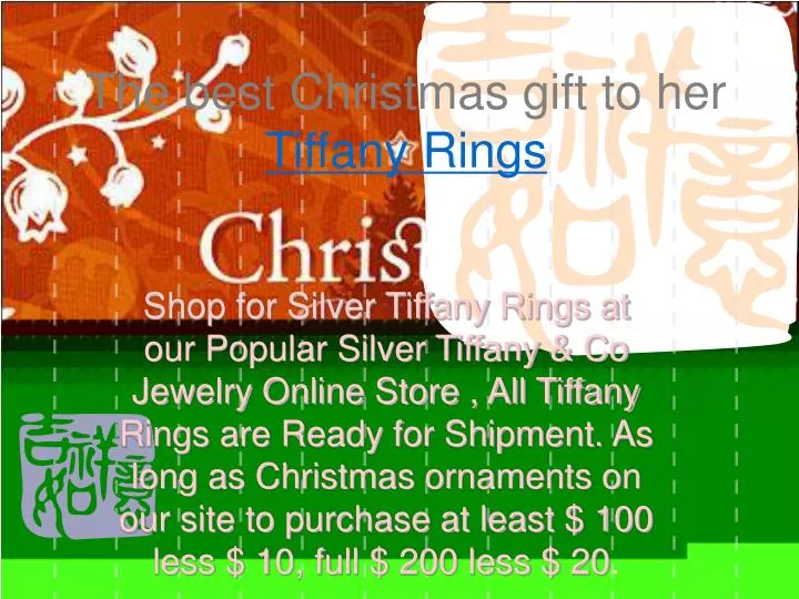 the best christmas gift to her tiffany rings