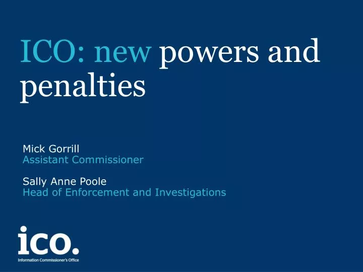 ico new powers and penalties