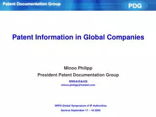 Patent Information in Global Companies