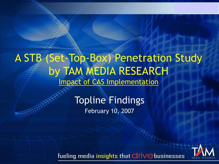 a stb set top box penetration study by tam media research impact of cas implementation