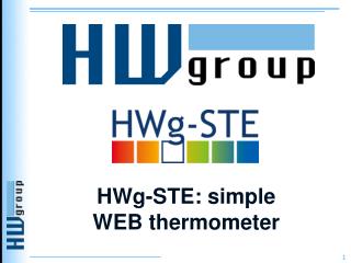 HWg-STE: simple WEB thermometer