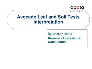 Avocado Leaf and Soil Tests Interpretation