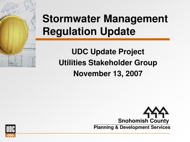 stormwater management regulation update