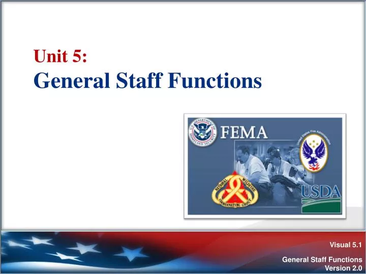 unit 5 general staff functions