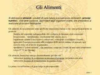 gli alimenti