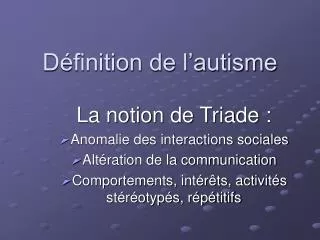 d finition de l autisme