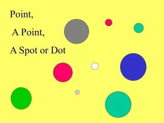Point, A Point, A Spot or Dot