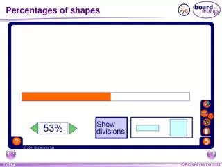 Percentages of shapes