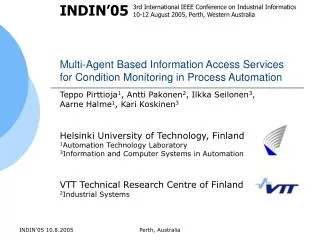 Multi-Agent Based Information Access Services for Condition Monitoring in Process Automation