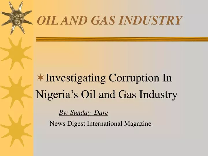 oil and gas industry