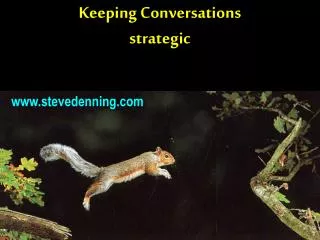 Keeping Conversations strategic