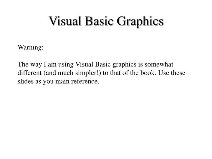 visual basic graphics