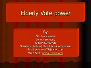 Elderly Vote power