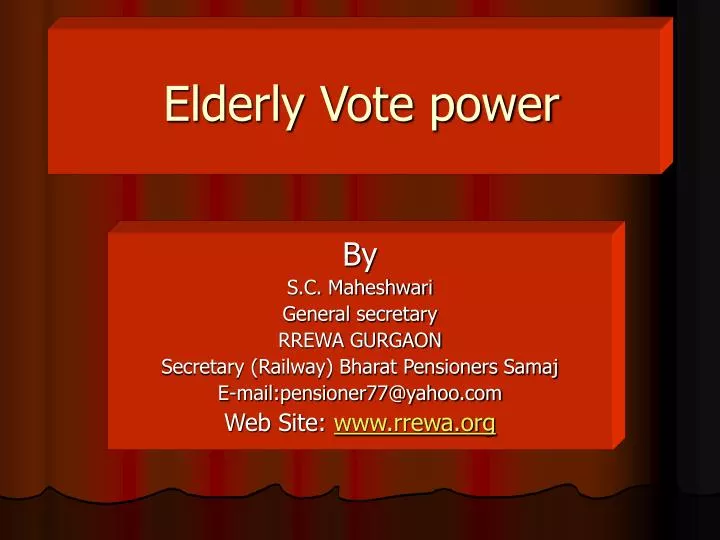 elderly vote power