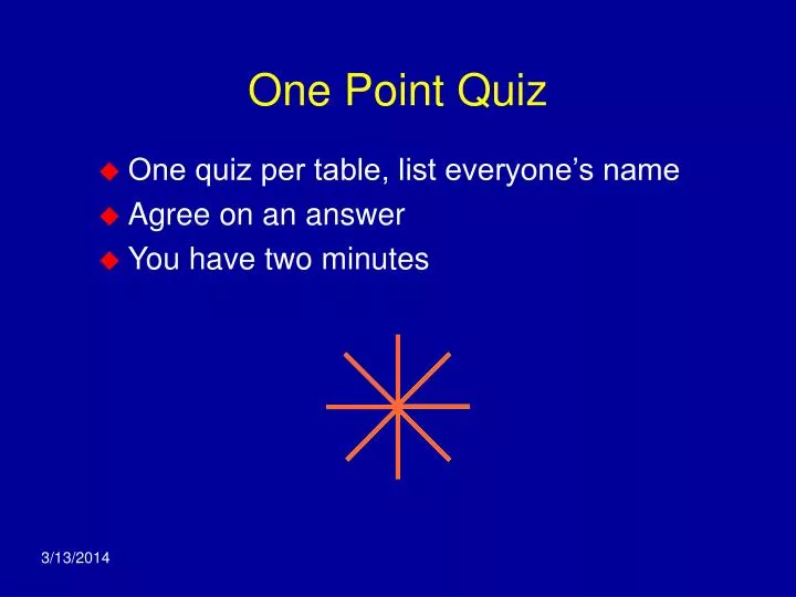 one point quiz