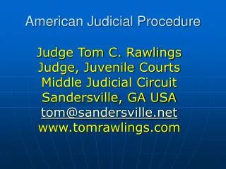 American Judicial Procedure