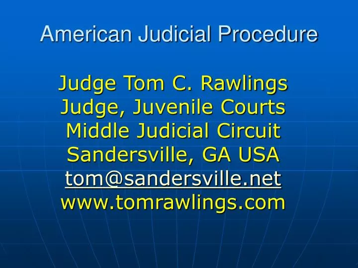 american judicial procedure